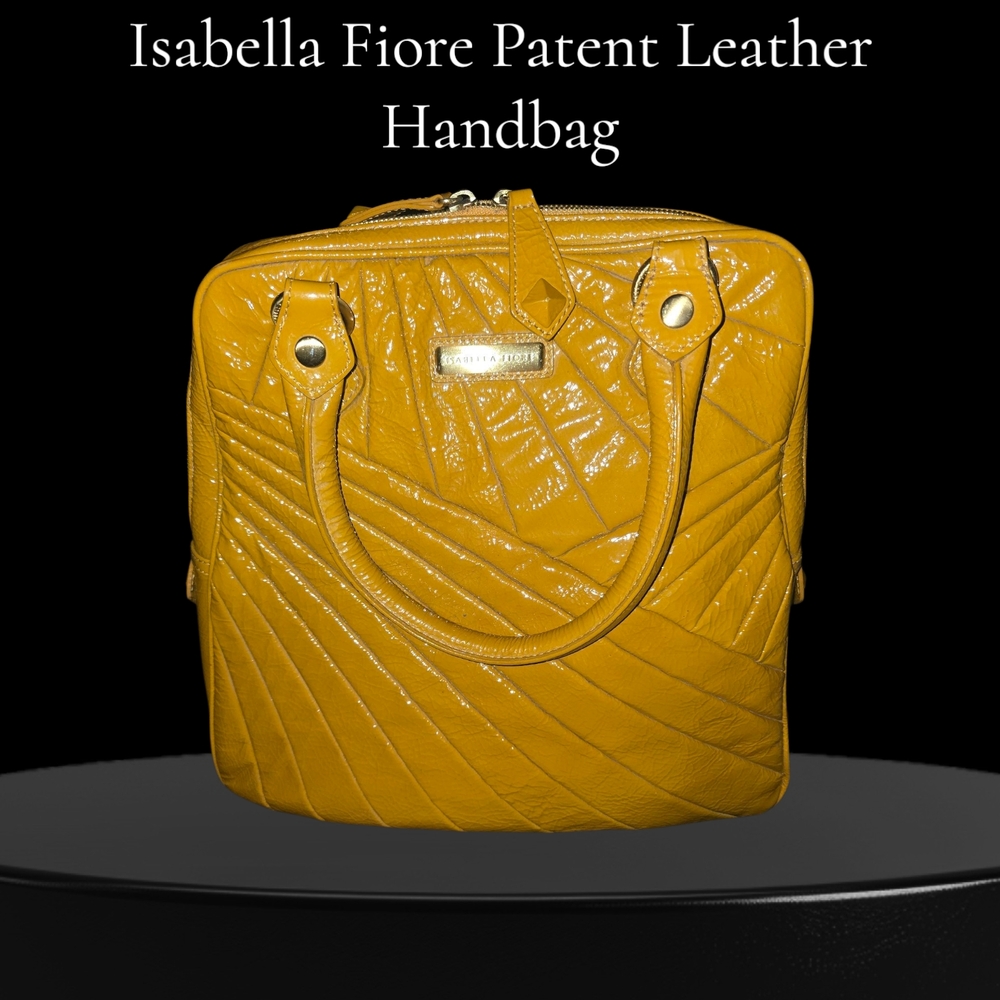 Isabella Fiore Yellow Patent Leather Shoulder Bag